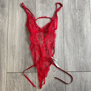 NWOT Victoria's Secret Red Lace Chemise